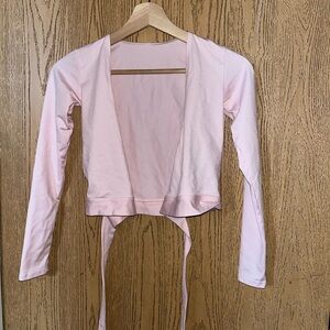 Capezio ~Soft Pink Dance Wrap Top~ S